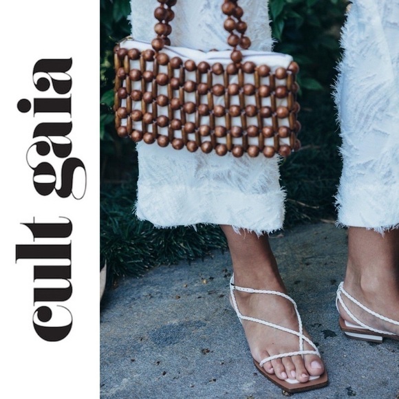 Cult Gaia Juno Leather Sandal 37.5 - Picture 1 of 14